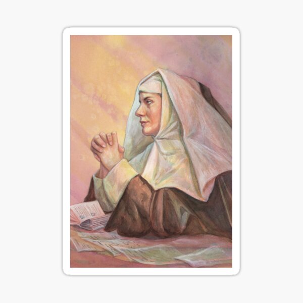 Vista previa del artículo con la obra «Hildegarda de Bingen», diseñado y vendido por Belinda Morris.