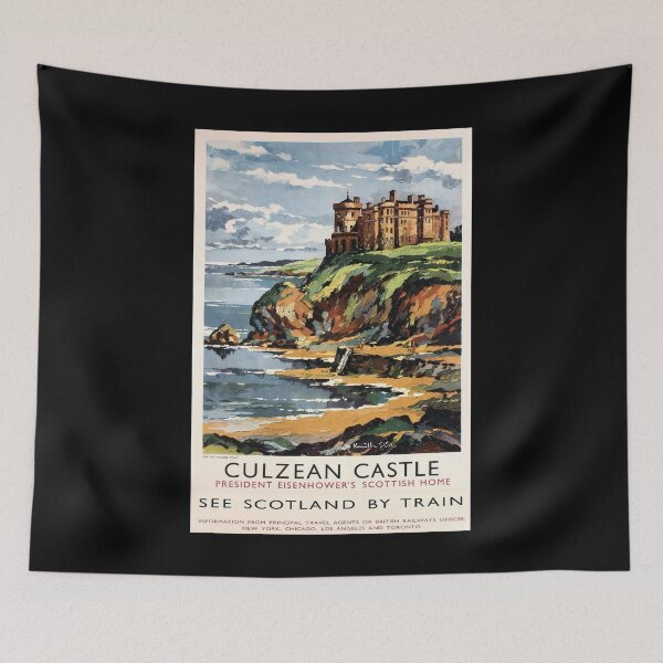 Item preview, Culzean Castle retro poster designed and sold by CorasPosters.