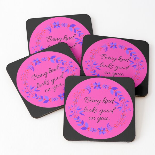 Item preview, Being kind looks good on you wreath, pink circle designed and sold by VondasCreations.