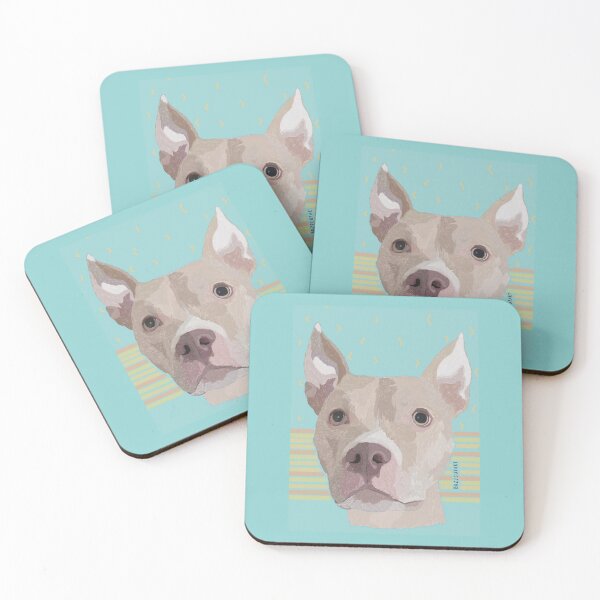 Item preview, Tan Pit Bull Mix designed and sold by buzzcutart.