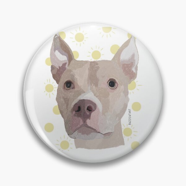Artikelvorschau, Gelber Sun Pit Bull Mix entworfen und verkauft von buzzcutart.