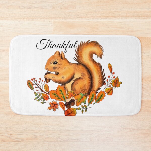 Item preview, Fall Squirrel thankful Illustration designed and sold by davlinaArt.