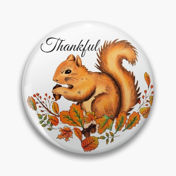 Item preview, Fall Squirrel thankful Illustration designed and sold by davlinaArt.