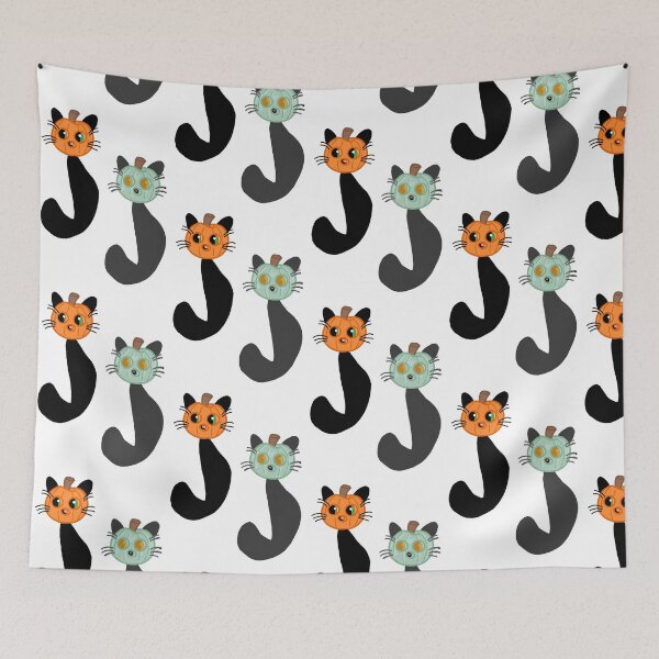 Item preview, Halloween pumpkin black cat cute  designed and sold by DaddyHojo.