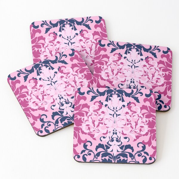 Item preview, Pink and Navy Damask designed and sold by MeganSteer.