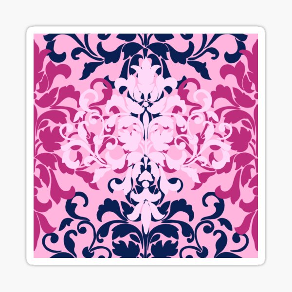 Item preview, Pink and Navy Damask designed and sold by MeganSteer.