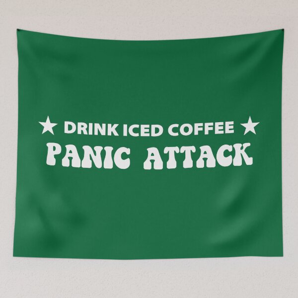 Item preview, Drink Iced Coffee Panic Attack designed and sold by The Little Wood Cottage.