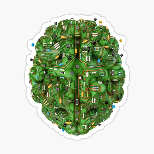 Circuit brain Sticker