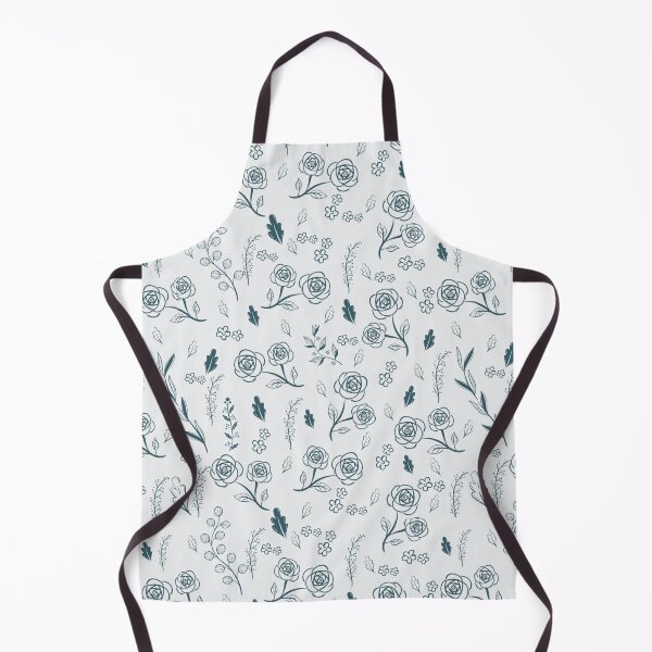 Item preview, Blue Hand Drawn Bunch Flowers Pattern designed and sold by dmr studio.