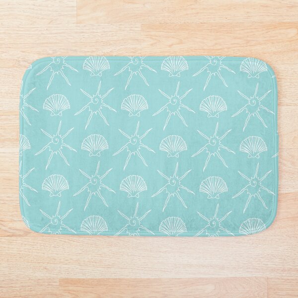 Item preview, Ocean Bathmat - Sea Life Hand Drawn Patterns designed and sold by guzzoclothing.