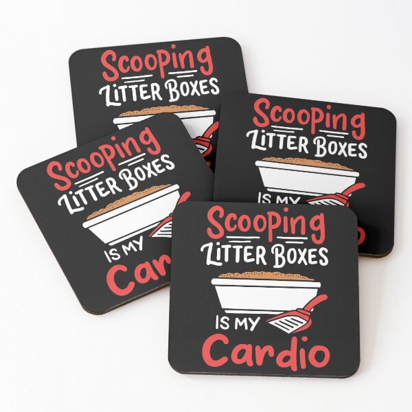 Item preview, Scooping Litter Boxes Is My Cardio | Cat Owner designed and sold by Dancing Dolphin Crafts.