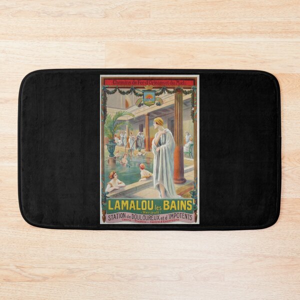 Item preview, Lamalou les Bains retro poster designed and sold by CorasPosters.