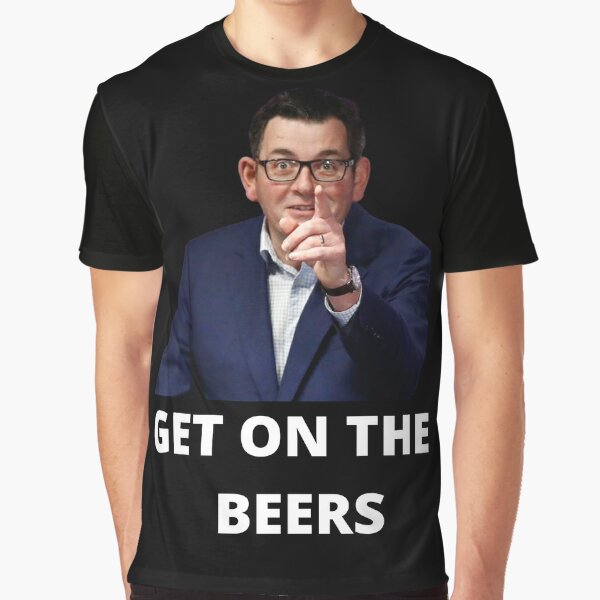 dan andrews get on the beers t shirt