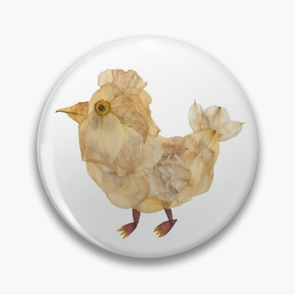 Item preview, Pressed Flower Chicken Design, Chicken Art, Pressed Flowers designed and sold by PressedbyHNL.