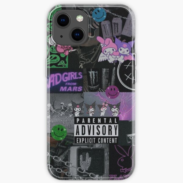 Goth E Girl Grunge Collage Iphone Case By Createdbymia Redbubble