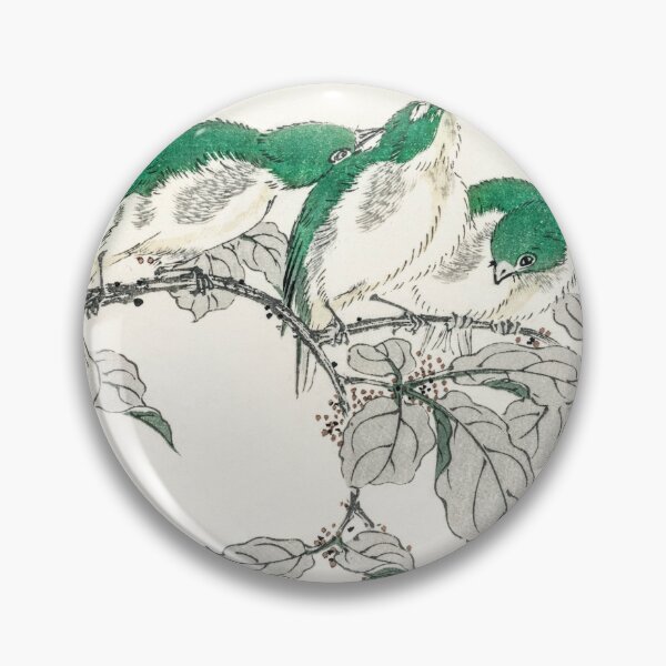 Item preview, japanese white eye and osmanthus fragrans illustration 28511023317 designed and sold by Bird-Lore.