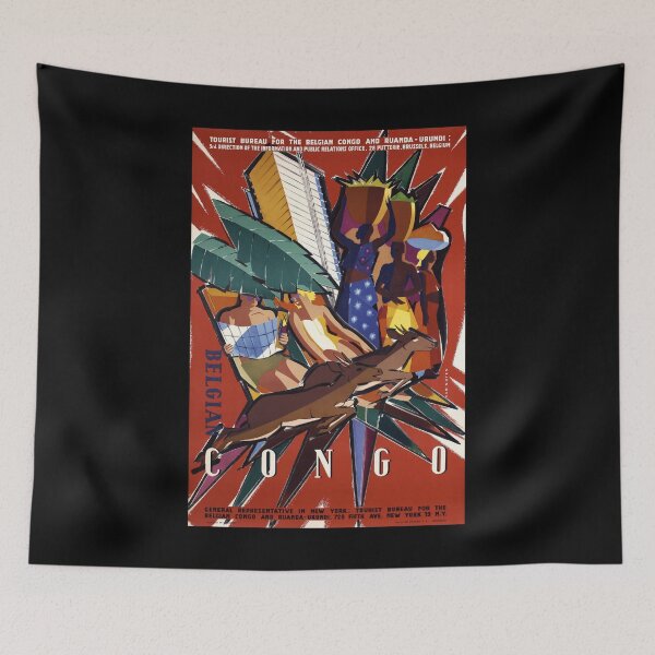Item preview, Belgian Congo retro poster designed and sold by CorasPosters.