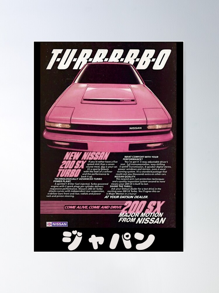 Pink Nissan 200sx Vintage Ad