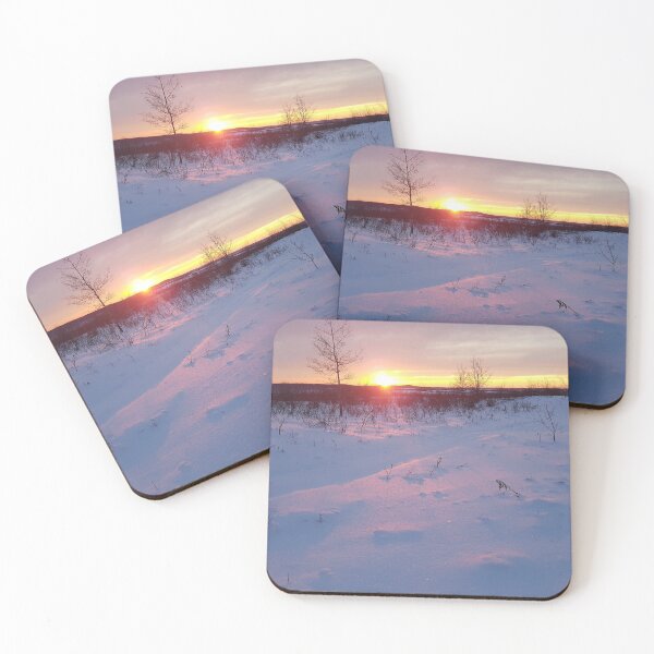 Item preview, Snowy sunrise with beautiful colours designed and sold by Kim-Pratt.