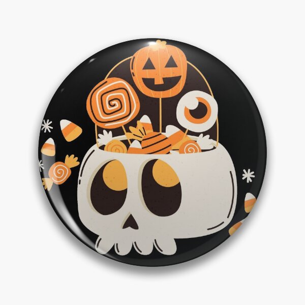 Item preview, Retro Halloween Candy Skull Drawing designed and sold by Artcraft-Ink.