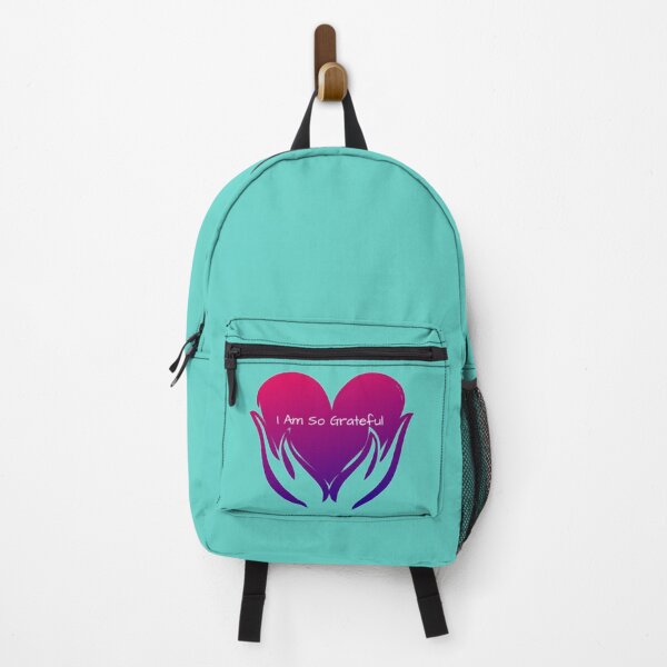 Item preview, I Am So Grateful Heart in Hands Pink and Blue designed and sold by ShajenDesigns.