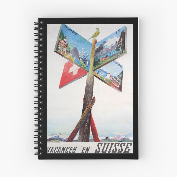 Item preview, Vacances en Suisse retro poster designed and sold by CorasPosters.