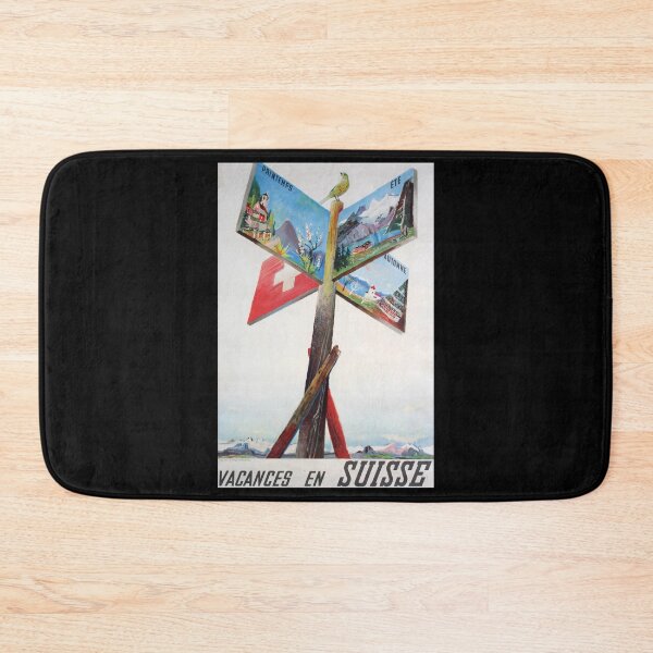 Item preview, Vacances en Suisse retro poster designed and sold by CorasPosters.