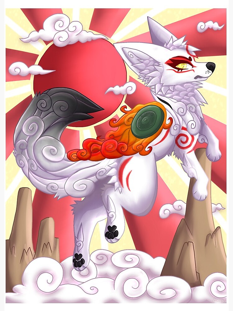 Okamiden Chibiterasu Character Art Board Print for Sale by