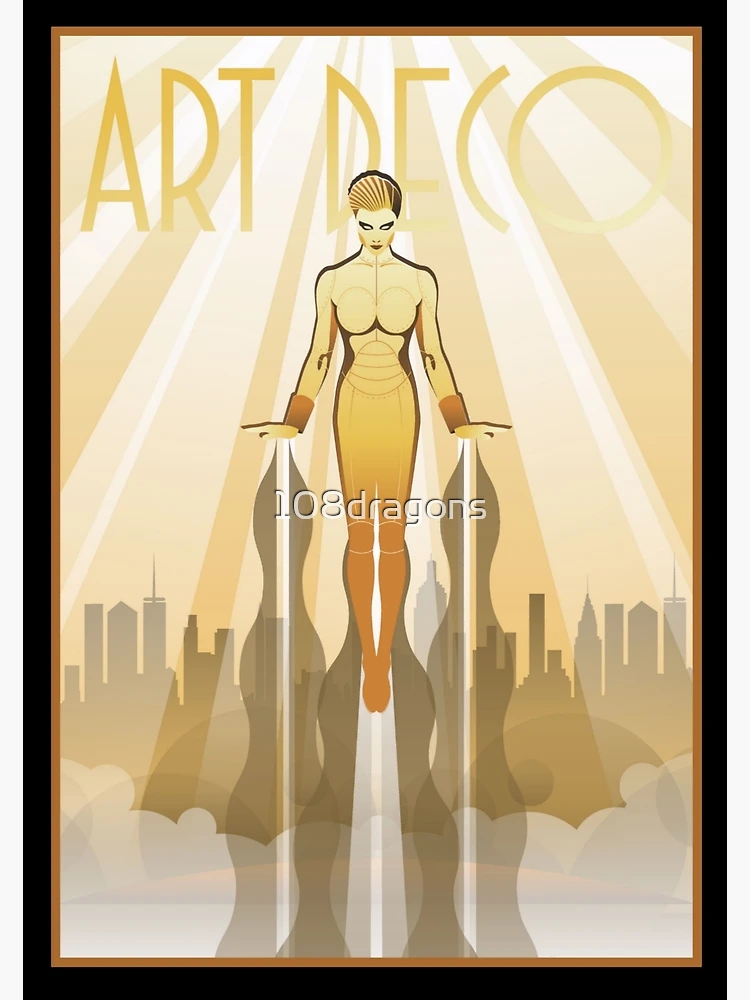 Art Deco Prints, Black Gold Art Deco, Set of Art Deco Prints, Art