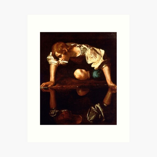 Aperçu de l'œuvre Michelangelo Merisi da Caravaggio "Narcisse" créée et vendue par Alexandra Dahl.