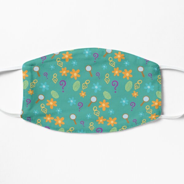 Mystery Inc Pattern (Teal) Flat Mask