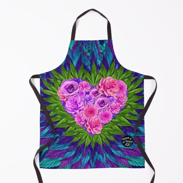 Item preview, Floral Heart with Cannabis Leaves designed and sold by WetPaint420.