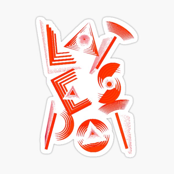 Geomatric polygons shapes pattern and arts Sticker