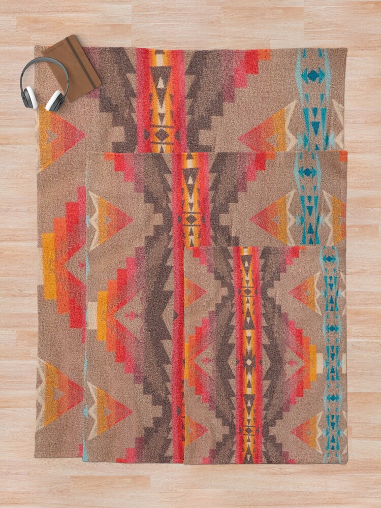 Alternate view of Southwest Pattern Blanket Geometric Native American Indian Throw Blanket