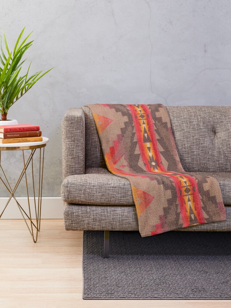 Alternate view of Southwest Pattern Blanket Geometric Native American Indian Throw Blanket