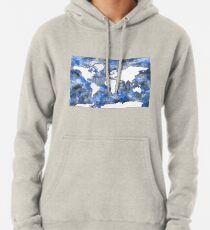 Weltkarte Aquarell 7 Hoodie