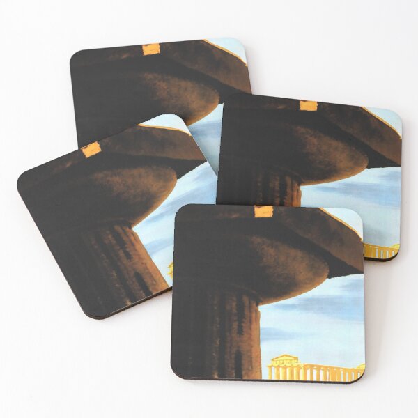 Item preview, Paestum retro poster designed and sold by CorasPosters.