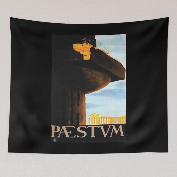 Item preview, Paestum retro poster designed and sold by CorasPosters.