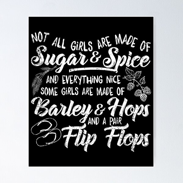 Item preview, Sugar and spice barley and hops flip flops Design designed and sold by shirti.