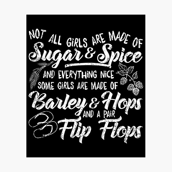 Item preview, Sugar and spice barley and hops flip flops Design designed and sold by shirti.