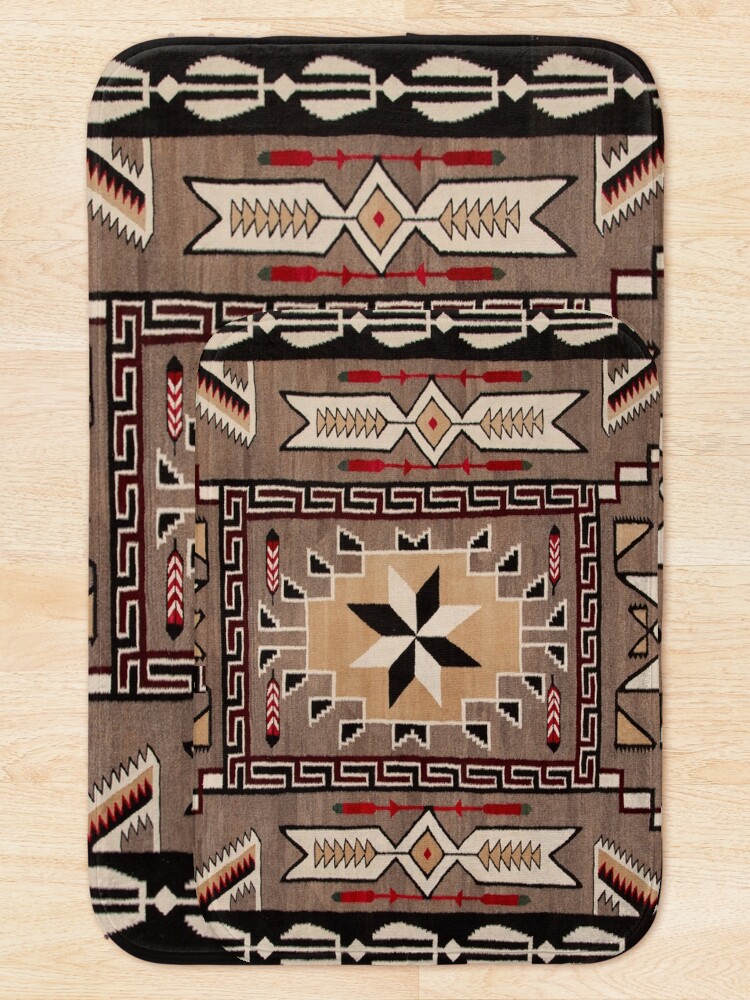 Alternate view of Southwestern Indian Native American Pattern Bath Mat