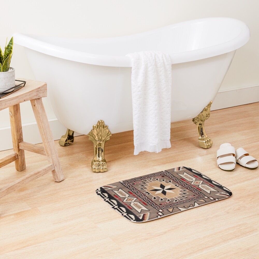 Southwestern Indian Native American Pattern Bath Mat