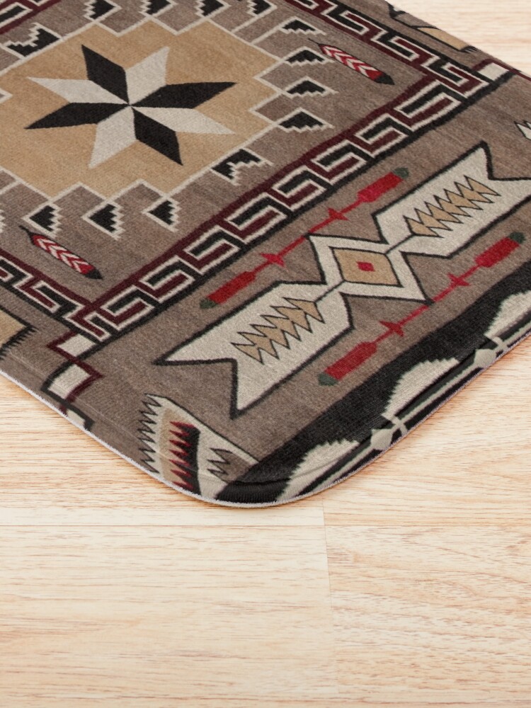 Alternate view of Southwestern Indian Native American Pattern Bath Mat