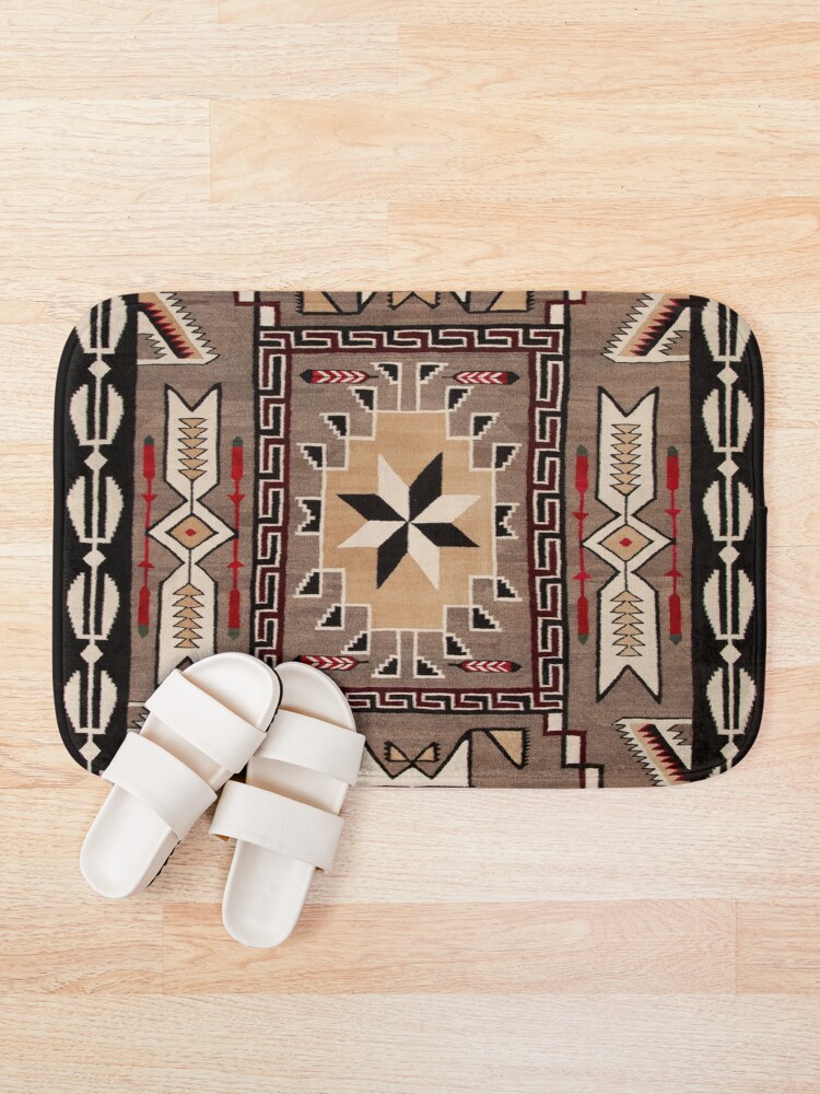 Alternate view of Southwestern Indian Native American Pattern Bath Mat