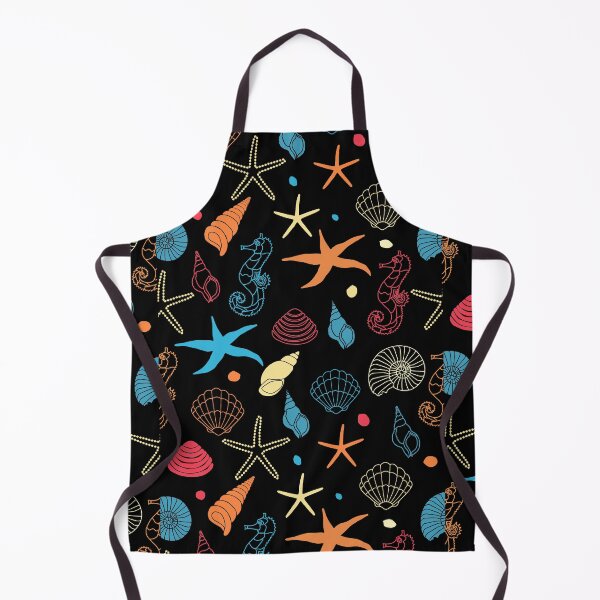 Item preview, neon seahorse starfish seashell pattern designed and sold by nature scenerys.