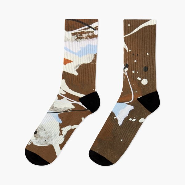 Item preview, Earthy coloured abstract with spots and blue highlights designed and sold by ZebEddy.