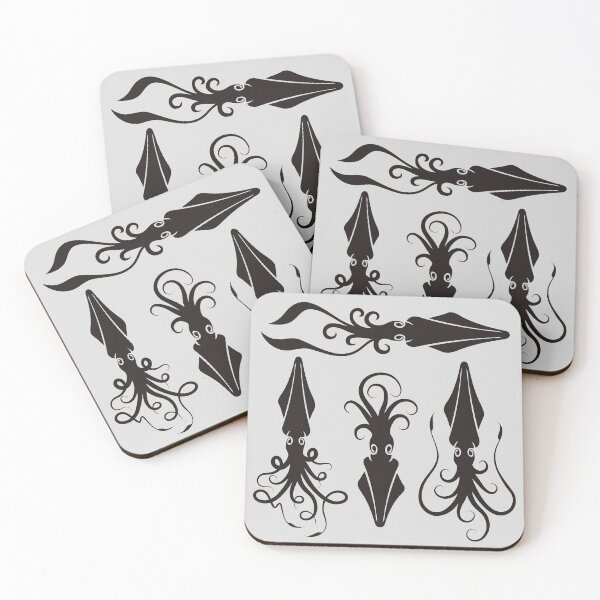Item preview, Squid Silhouettes Black designed and sold by sifis.