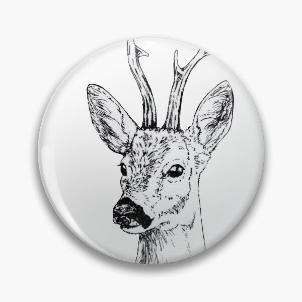 Item preview, Roebuck Inked White designed and sold by BirdSeedsLtd.