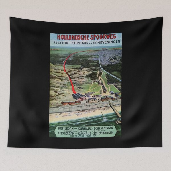 Item preview, Scheveningen retro poster designed and sold by CorasPosters.