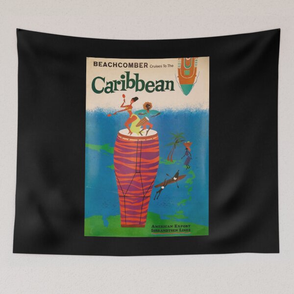 Item preview, Caribbean retro poster designed and sold by CorasPosters.